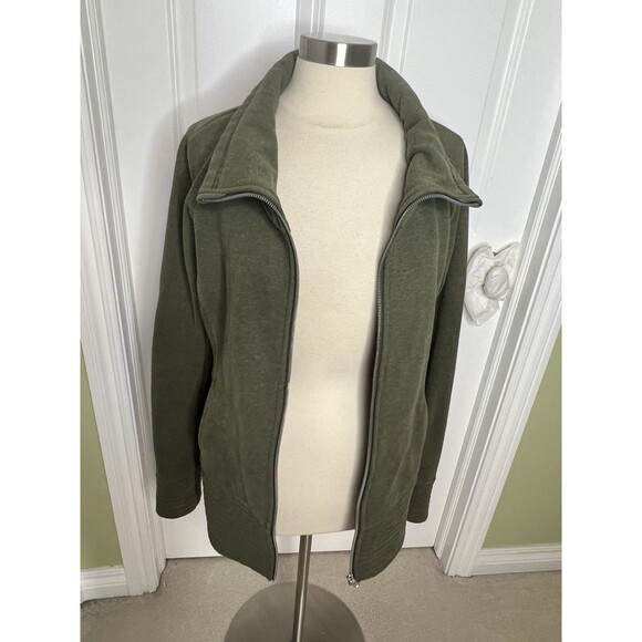 Lululemon Radiant Jacket II Olive Green Gym Crossfit Running W4AOW Women’s Sz 12 - Picture 12 of 16